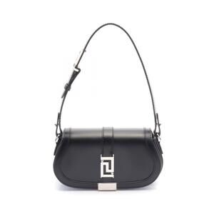 Versace Greca Goddess Shoulder Bag Leather Black